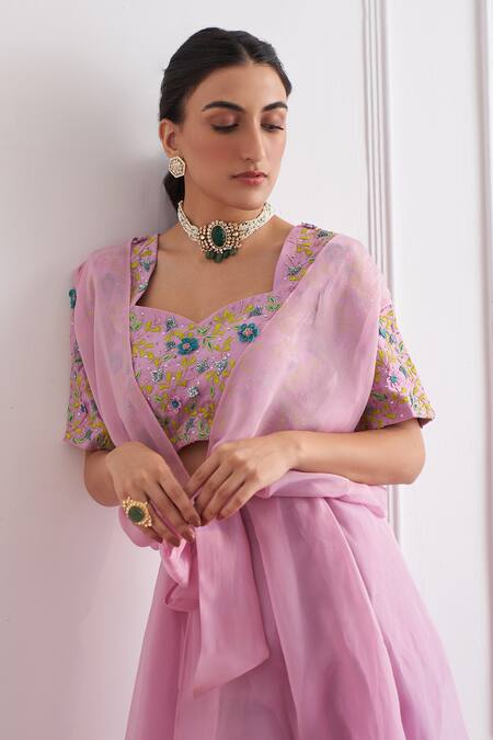 Shop_Kaari_Gold Plated Zeenat Carved Stone Polki Embellished Choker 