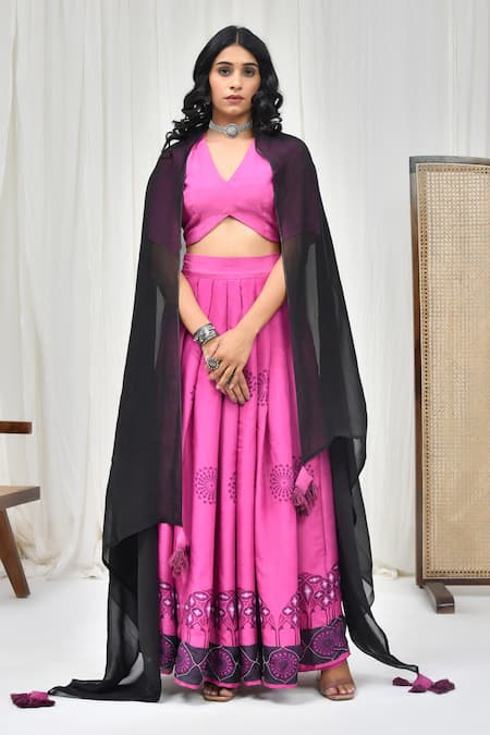 Pheeta Floral Print Lehenga Set 
