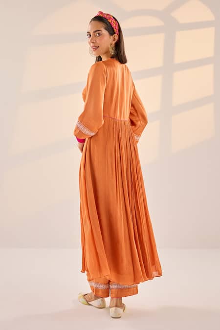 Label Rsd Lunar Blossom Embroidered Anarkali Palazzo Set 