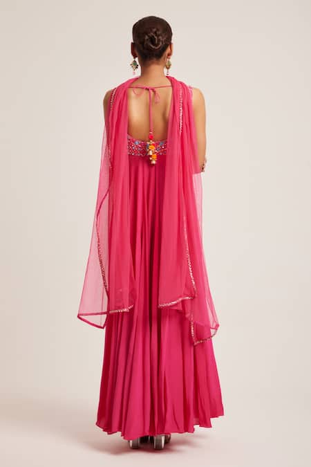 Muditaa By Urmila Bhargvi Hand Embroidered Yoke Anarkali With Dupatta 