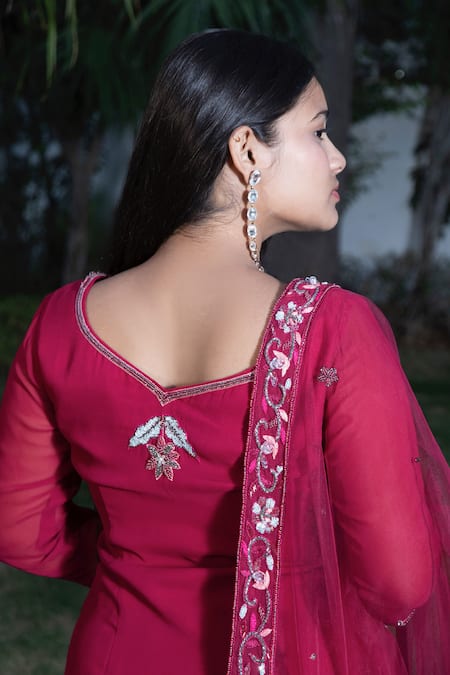 Muditaa By Urmila Ezrine Hand Embroidered Kurta Gharara Set 