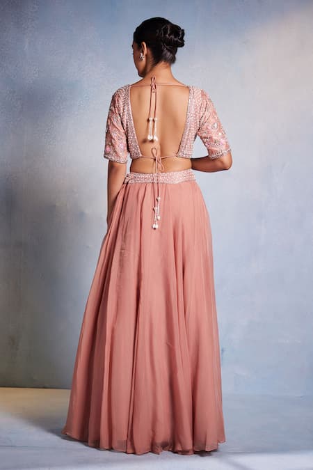 Muditaa By Urmila Elakshi Hand Embroidered Blouse Lehenga Set 