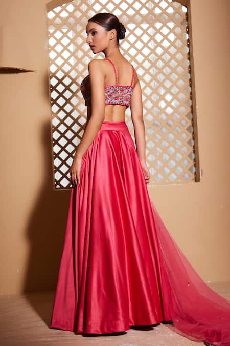 Muditaa By Urmila Gul Hand Embroidered Blouse Lehenga Set 