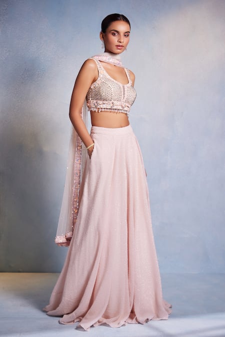 Muditaa By Urmila Nirvi Hand Embroidered Blouse Lehenga Set 