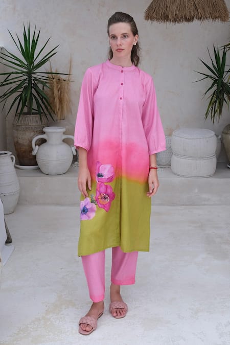 ROZA Orion Floral Print Kurta With Pant 