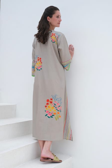 Roza Positano Floral Print Dress 