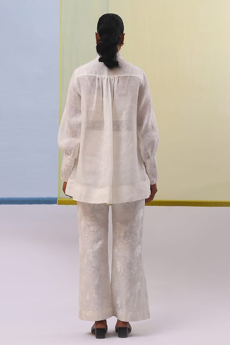 Sue Mue Diwa Floral Embroidered Tunic With Pant 