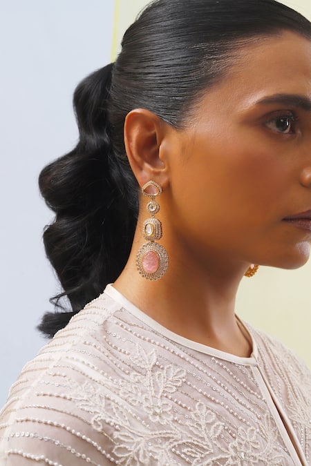 Buy_Sue Mue_Off White Silk Satin Pearls Maavi Misty Bloom Embroidered Cape Pant Set _Online_at_Aza_Fashions