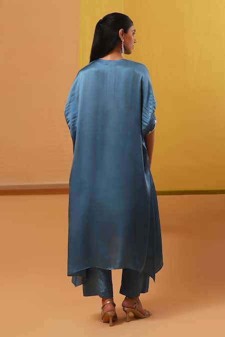 Sue Mue Flora Embroidered Kaftan Set 