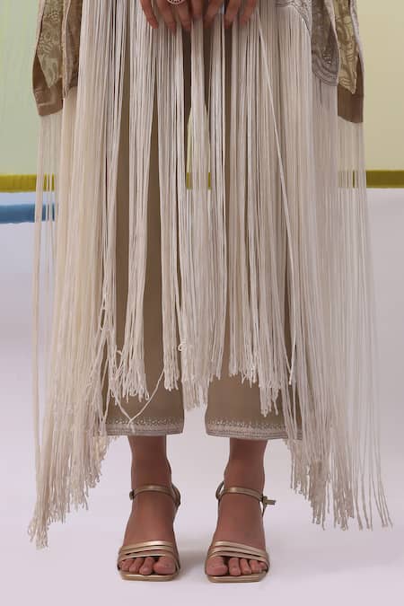 Sue Mue Beige Silk Satin Embroidery Myra Sequin Cape Pant Set Online at Aza Fashions Sue Mue_Beige Silk Satin Embroidery Myra Sequin Cape Pant Set _Online_at_Aza_Fashions