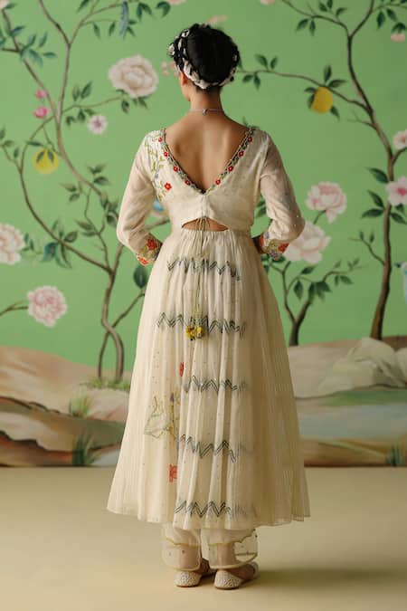 Label Nimbus Hand Embroidered Anarkali Set 