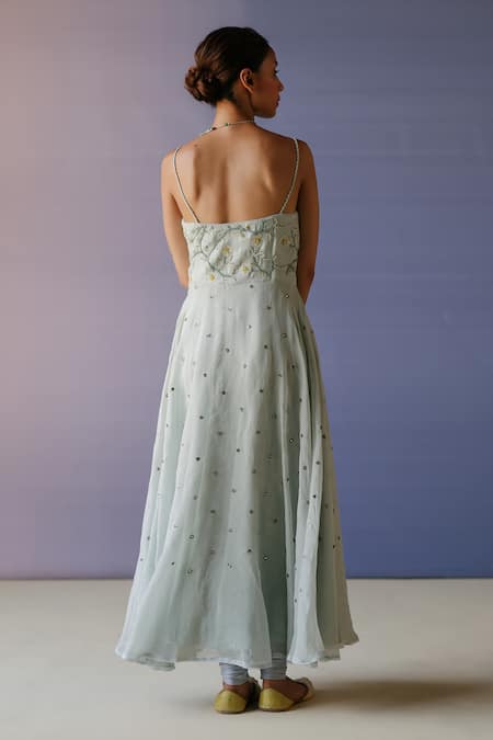 Label Nimbus Hand Embroidered Anarkali Churidar Set 