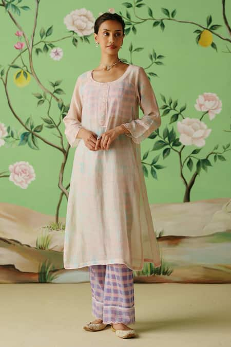 Nimbus Checks Print Kurta Set 