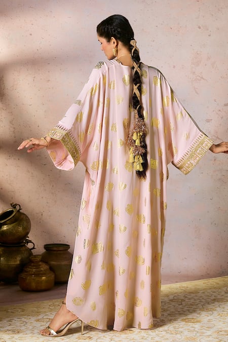 Masaba Trinkets Foil Print Slit Kaftan 