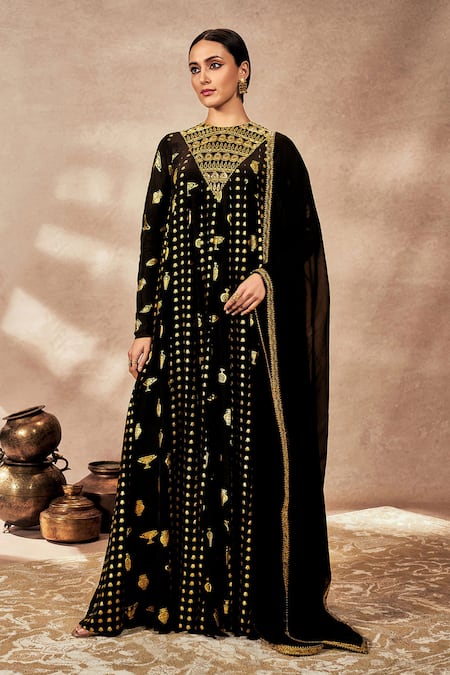 Masaba Embroidered Anarkali With Dupatta 