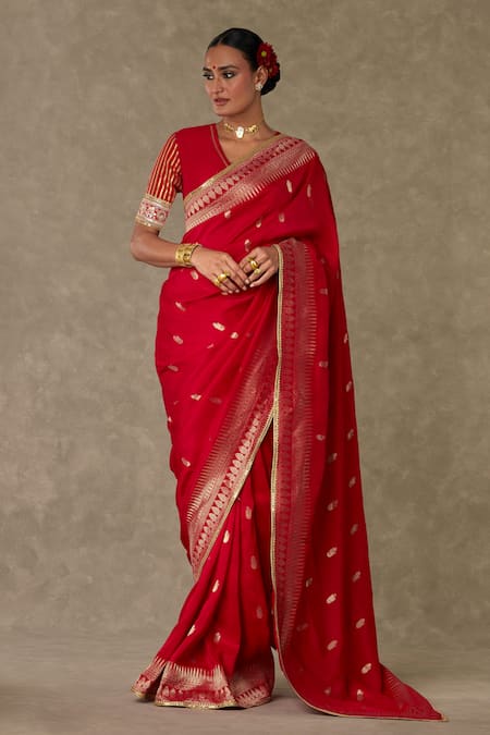 Masaba Haath Phool Pattern Saree With Unstitched Blouse Fabric 