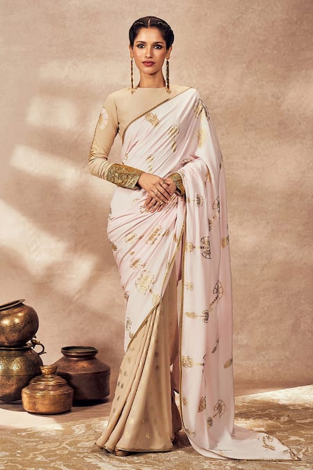 Masaba Travellers Palm Half Saree With Unstitched Blouse Piece 