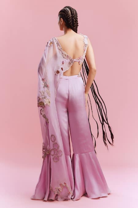 Dolly J Elira Satin Flared Pant Set 