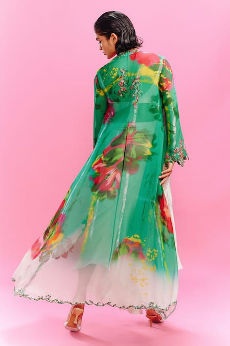 Dolly J Idika Floral Print Jacket Skirt Set 