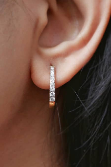 Fiona Diamonds 18kt White Gold Lab Diamond Earrings 