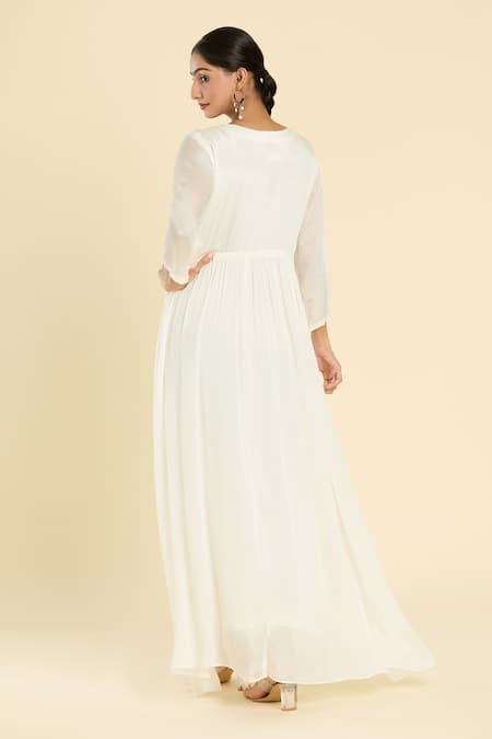 Label Lila Misty Bloom Embroidered Anarkali 