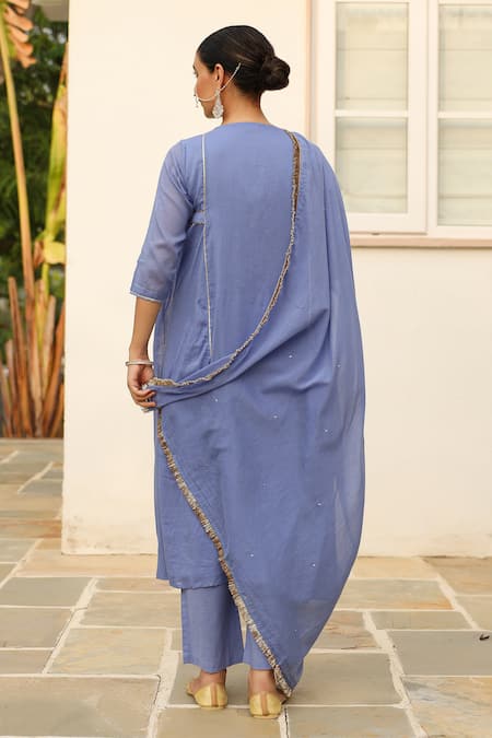 Pheeta Sequin Embroidered Anarakali & Pant Set 