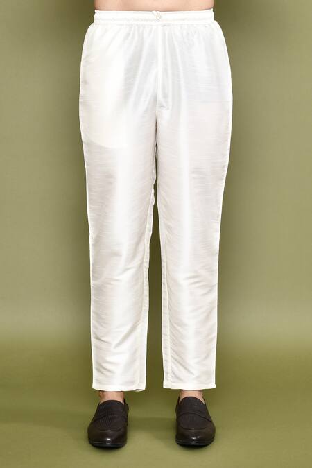 Arihant Rai Sinha_Green Silk Mirrors Work Kurta And Pant Set_Online_at_Aza_Fashions