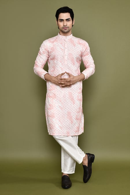 Arihant Rai Sinha Abstract Print Sequin Embroidered Kurta & Pant Set 