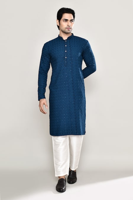 Arihant Rai Sinha Bloom Jaal Chikankari Embroidered Kurta With Pant 