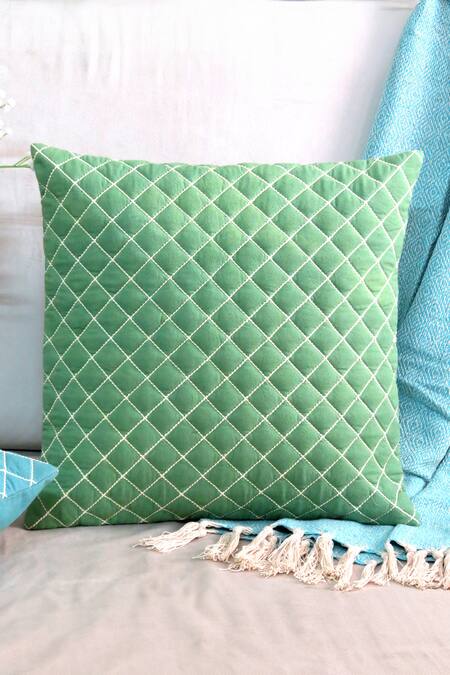 Buy_Mid July Home_Multi Color Cotton Quilted Classic Pattern Cushion Cover 4 Pcs Set