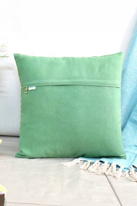 Shop_Mid July Home_Multi Color Cotton Quilted Classic Pattern Cushion Cover 4 Pcs Set