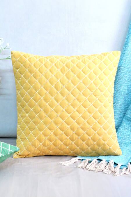Buy Mid July Home Multi Color Cotton Quilted Classic Cushion Cover 4 Pcs Set Online at Aza Fashions Buy_Mid July Home_Multi Color Cotton Quilted Classic Cushion Cover 4 Pcs Set_Online_at_Aza_Fashions