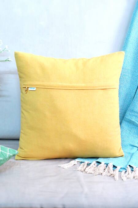 Mid July Home Multi Color Cotton Quilted Classic Cushion Cover 4 Pcs Set at Aza Fashions Mid July Home_Multi Color Cotton Quilted Classic Cushion Cover 4 Pcs Set_at_Aza_Fashions