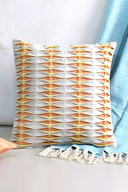 Buy Mid July Home Multi Color Velvet, Cotton Soft Sculptures Pintuck Cushion Cover 3 Pcs Set Online at Aza Fashions Buy_Mid July Home_Multi Color Velvet, Cotton Soft Sculptures Pintuck Cushion Cover 3 Pcs Set_Online_at_Aza_Fashions