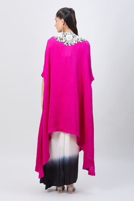 Minaxi Dadoo Embellished Cape & Shaded Skirt Set 