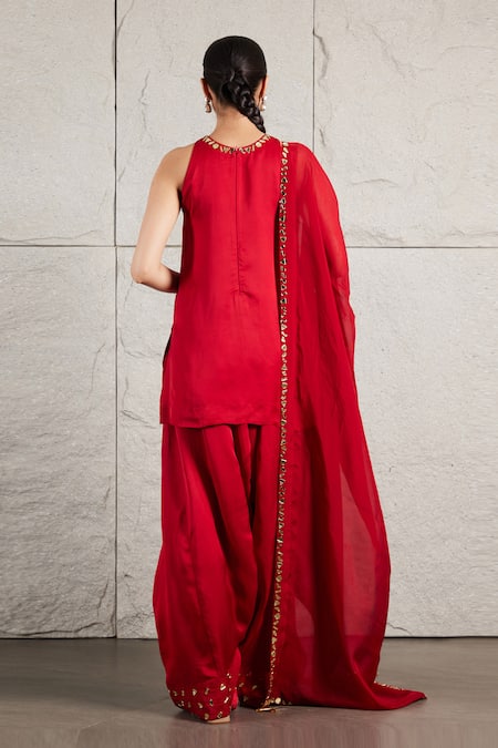 Kiran Kalsi Mirror Hand Embroidered Kurta Salwar Set 