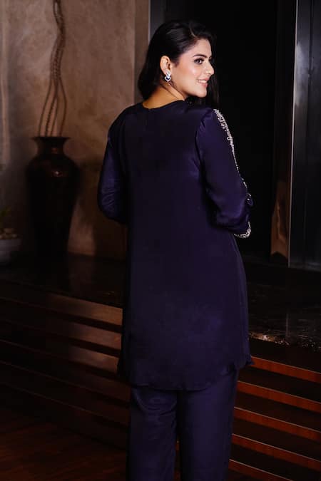 Myra Clothing Line Bead Floral Embellished Kurta With Pant 