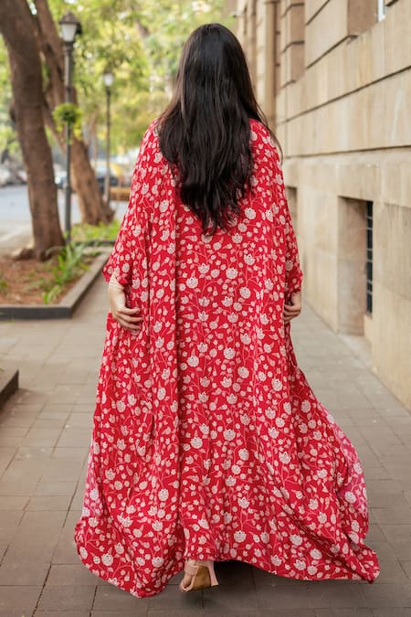 Essay By Sumedha Agrawal Hand Embroidered Skirt Set With Cape 