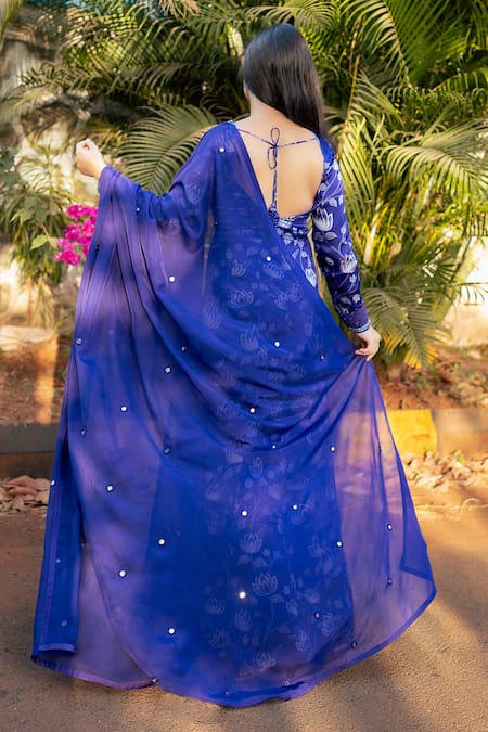 Essay By Sumedha Agrawal Hand Embroidered Anarkali With Dupatta 