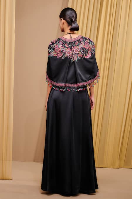 Tarun Tahiliani Paisley Embroidered Cape 