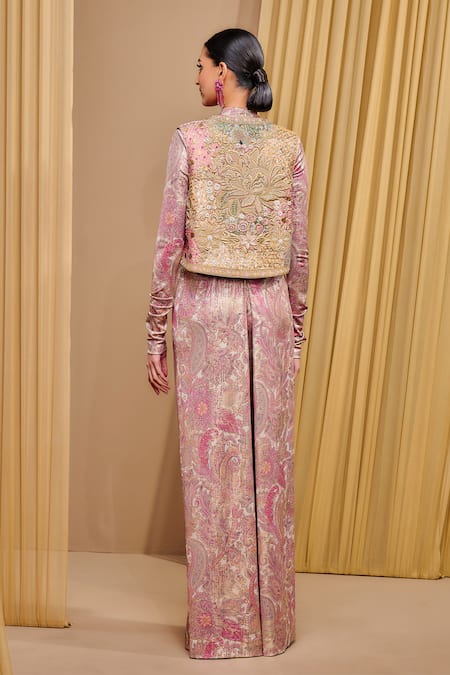 Tarun Tahiliani Hand Embroidered Gilet Jacket 