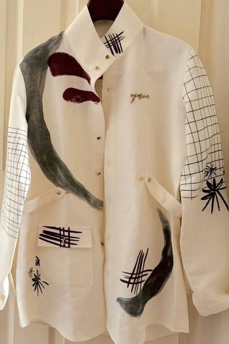 Jatin Malik Abstract Print Holiday Overshirt 