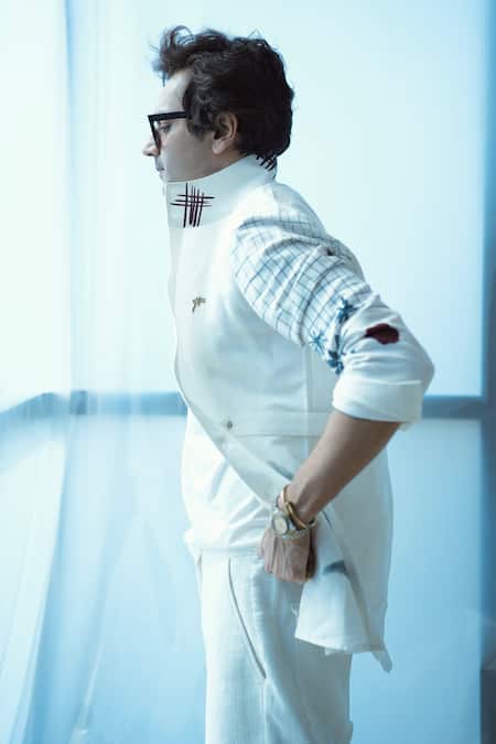 Jatin Malik Abstract Print Holiday Overshirt With Pant 