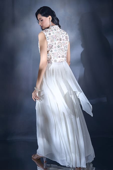 Aariyana Couture Sequin Embroidered Jacket Lehenga Set 