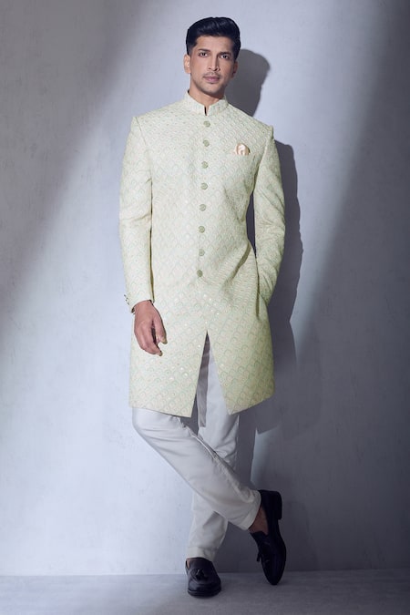 Alaya Advani Scallop Embroidered Sherwani & Pant Set 