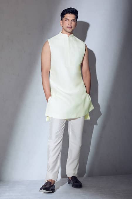 Aariyana Couture Cream Polyester Embroidery Sherwani Jacket Kurta Set Online at Aza Fashions Aariyana Couture_Cream Polyester Embroidery Sherwani Jacket Kurta Set_Online_at_Aza_Fashions