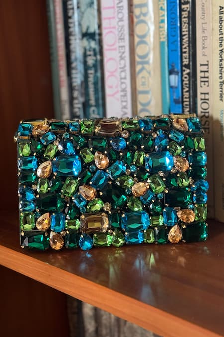 Bhavna Kumar Crystal & Stone Bejewelled Clutch 