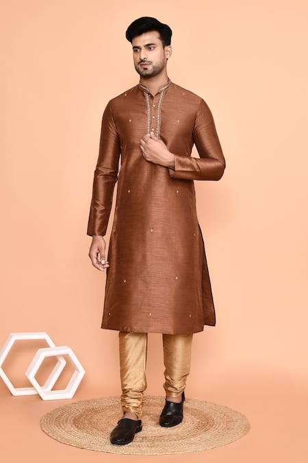 Arihant Rai Sinha Placed Mirrorwork Kurta With Churidar 