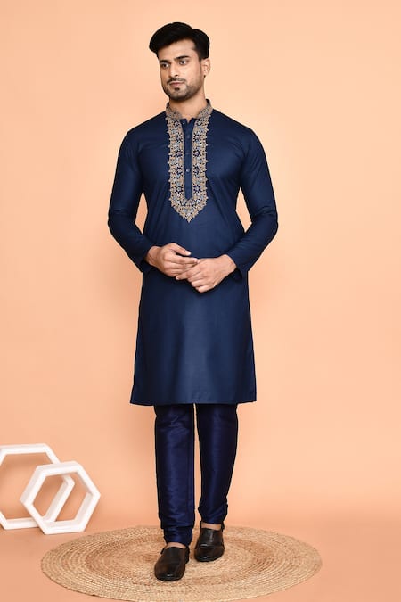 Arihant Rai Sinha Floral Vine Embroidered Kurta With Churidar 