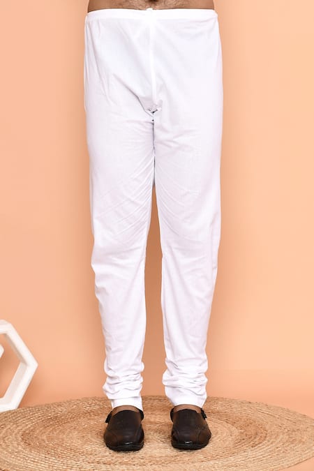 Arihant Rai Sinha_Grey Cotton Embroidery Cherry Blossom Threadwork Kurta With Churidar _Online_at_Aza_Fashions